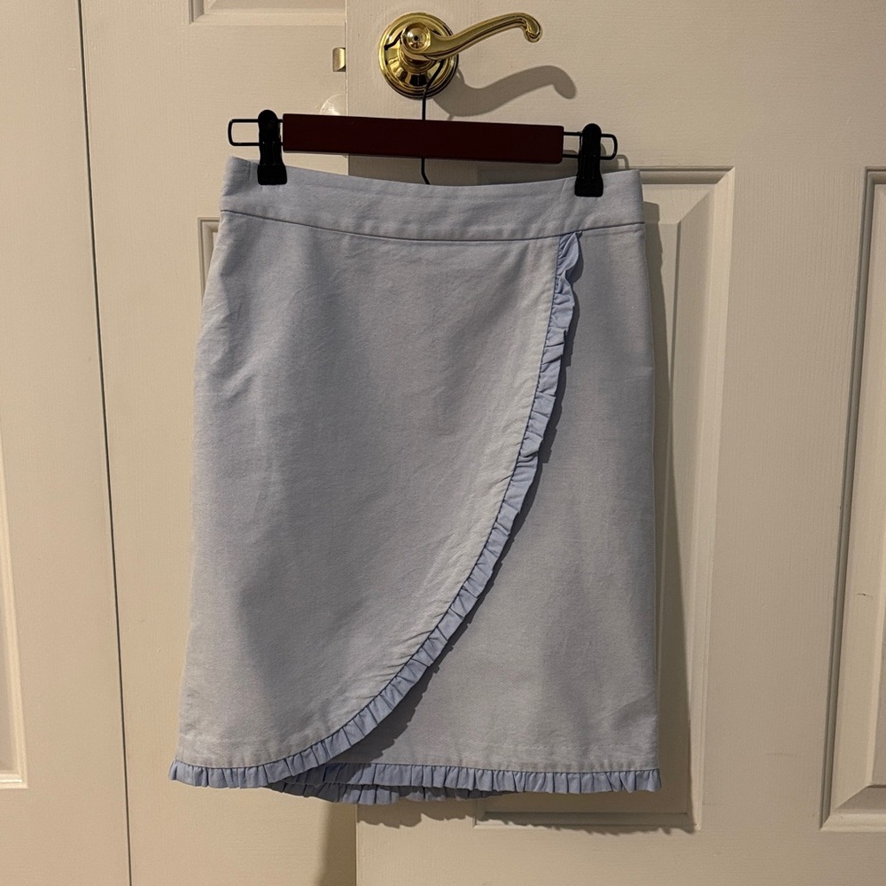 J. Crew Asymmetrical Light Blue Skirt